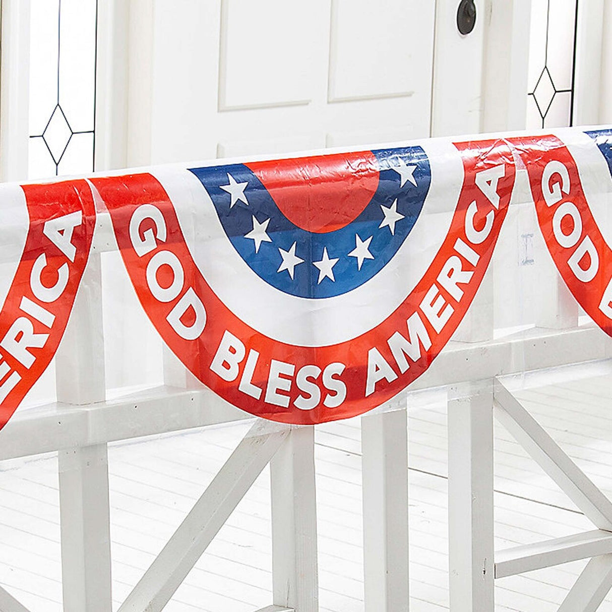 24 ft. x 12" Religious Patriotic God Bless America Plastic Bunting