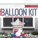 Peppy Patriotic Foil & Latex Balloon Yard Sign Kit 1 Set