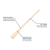 Wooden Mixing Paddle with Flattened Head 48"