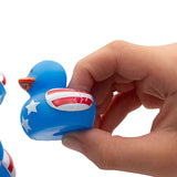1 1/2" Mini Patriotic US Flag Stars & Stripes Rubber Ducks - 24 Pieces