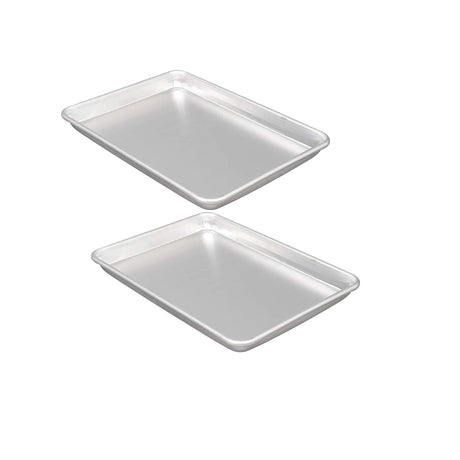 13" x 9.5" x 1" Quarter Size Sheet Pan 16 Gauge Aluminum Heavy Duty Closed Bead Design