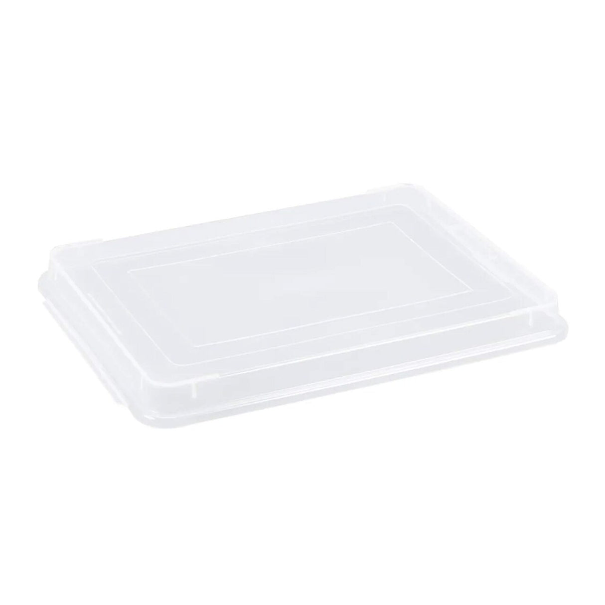 18" x 13" x 1" Half Size Sheet Pan Cover Clear Polypropylene Snap On Airtight Lid