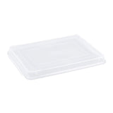 18" x 13" x 1" Half Size Sheet Pan Cover Clear Polypropylene Snap On Airtight Lid