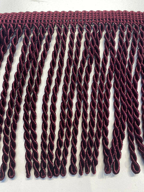 Wine Bullion Fringe Trim - Wine, 6" Width (1 Yard)