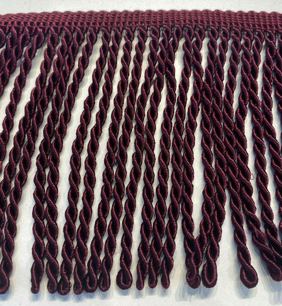 Wine Bullion Fringe Trim - Wine, 6" Width (1 Yard)