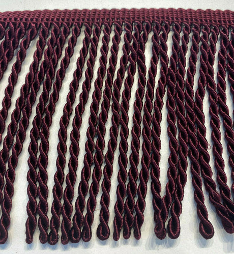 Wine Bullion Fringe Trim - Wine, 6" Width (1 Yard)
