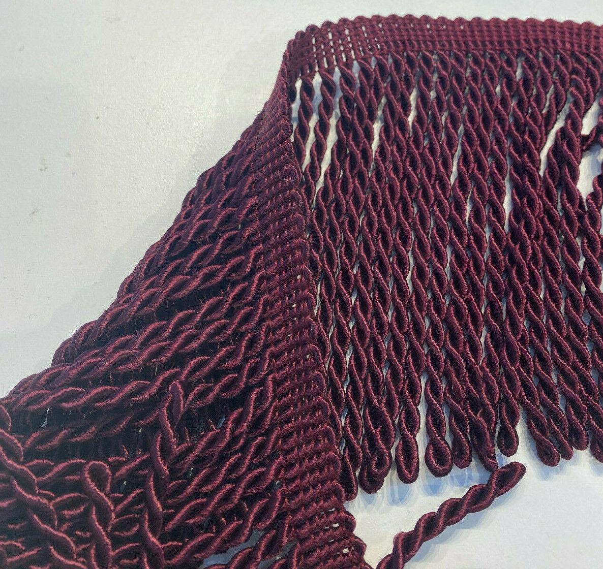 Wine Bullion Fringe Trim - Wine, 6" Width (1 Yard)