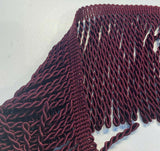 Wine Bullion Fringe Trim - Wine, 6" Width (1 Yard)