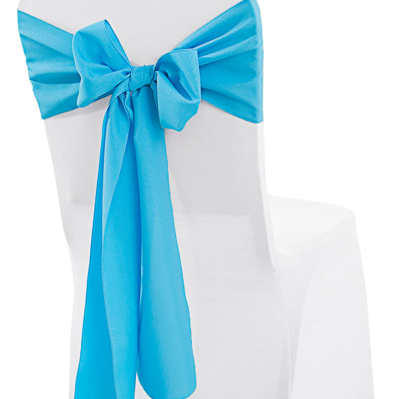 Polyester Chair Sash Sample 8x108 Turquoise