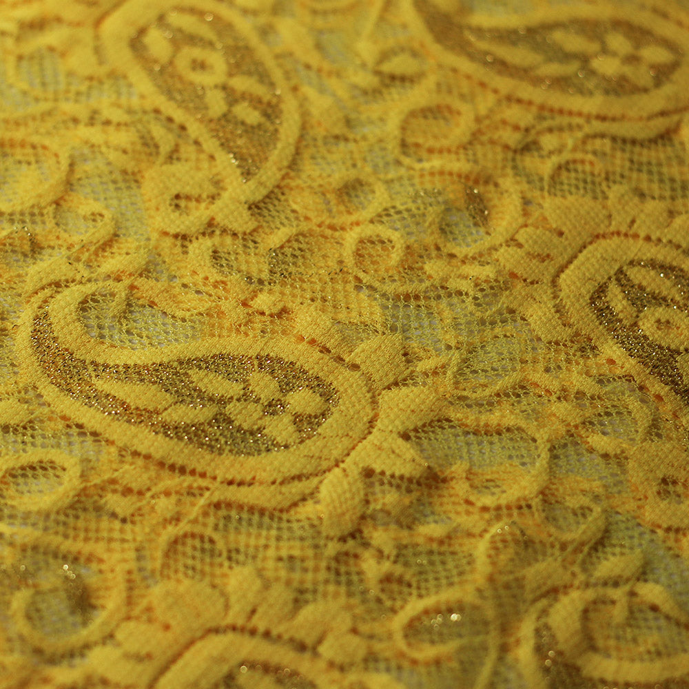 Passion Paisley Nylon Spandex Fabric - Assorted Colors, Paisley Lace, 58/60" Width (1 Yard)