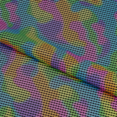 Fluortrans Polyester Spandex Fabric - Black/Fluorescent, 52" Width (1 Yard)