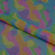 Foil Spandex Fabric Black/Fluorescent