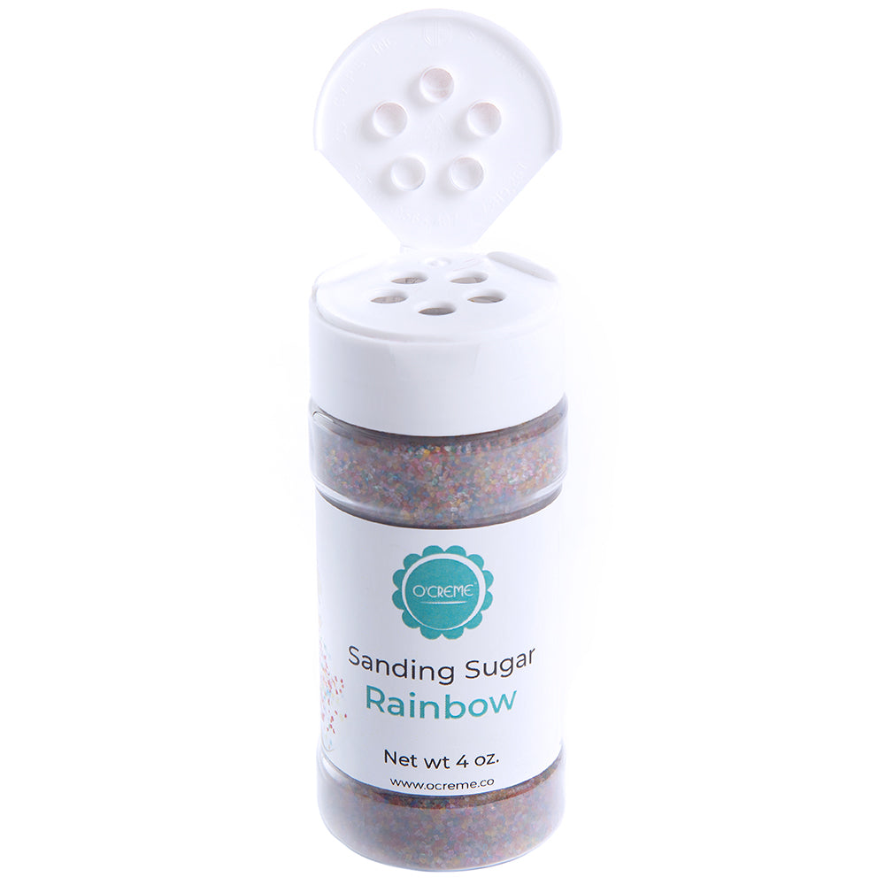O'Creme Rainbow Sanding Sugar, 3.5 oz.