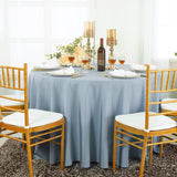 Round Polyester Tablecloth 132" Dusty Blue