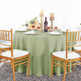 Round Polyester Tablecloth 108" Sage Green