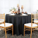 Round Polyester Tablecloth 108 Seamless Black