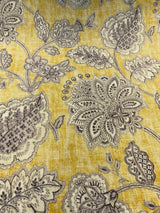 Waverly Tahitian Dawn Sunsplash Linen Rayon Fabric - Light Yellow Floral Paisley, 54" Width (1 Yard)