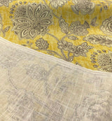 Waverly Tahitian Dawn Sunsplash Linen Rayon Fabric - Light Yellow Floral Paisley, 54" Width (1 Yard)