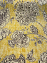 Waverly Tahitian Dawn Sunsplash Linen Rayon Fabric - Light Yellow Floral Paisley, 54" Width (1 Yard)