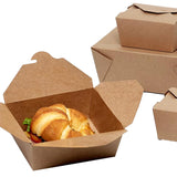 Kraft Take Out Boxes 8 3/4 Inch 6 7/16 Inch 3 1/2 Inch 40 Pack
