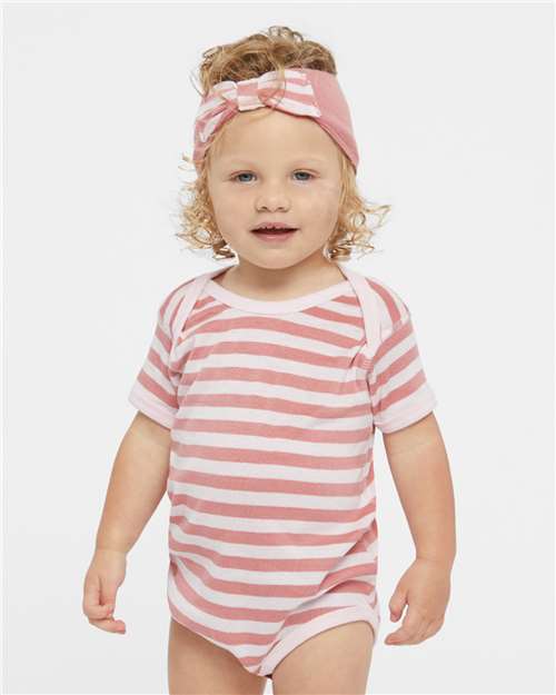 RADYAN® Infant Baby Rib Crewneck Short Sleeve Bodysuit