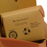 Eco-Friendly Earth Kraft Take-Out Boxes 6 1/4" x 8 1/2" x 2 1/2"
