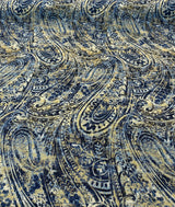 Waverly Fossil Finds Linen Cotton Fabric - Paisley Lapis Blue, 54" Width (1 Yard)