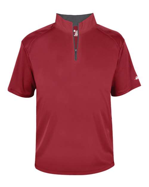 Badger Men's B-Core Short Sleeve Quarter-Zip
