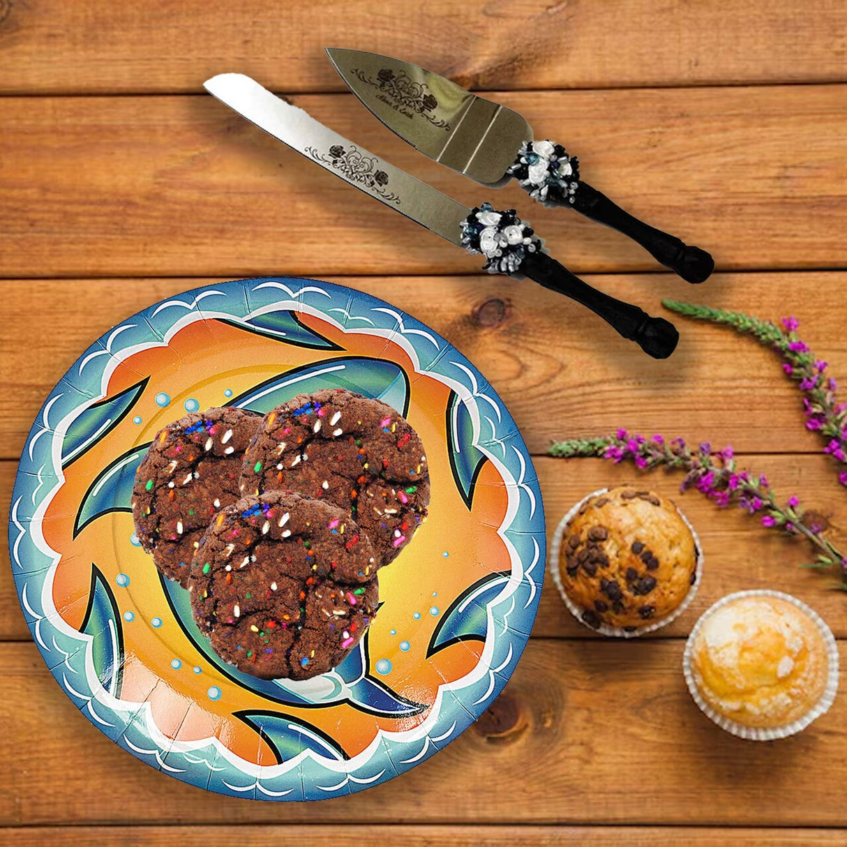 8 Ct. Jawsome Shark Dessert Plates 7" Ocean Party Paper Plates