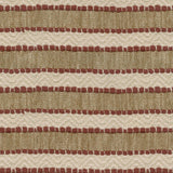Inca Trail Cotton Upholstery Fabric - Cinnabar Rust Red, Stripe, Texture, Chevron, 54" Width (1 Yard)