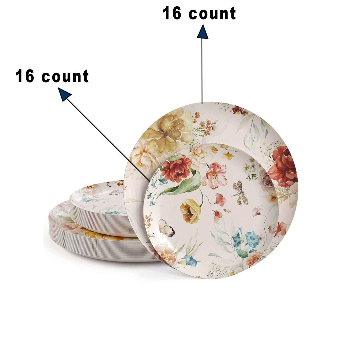 Earthtrends Aviv Design Paper Plates Combo Set 16/16