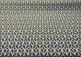 Waverly Key Elements Woven Fabric - Blue Embroidered Geometric, 56" Width (1 Yard)