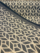 Waverly Key Elements Woven Fabric - Blue Embroidered Geometric, 56" Width (1 Yard)