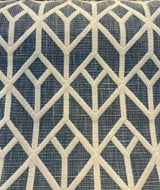 Waverly Key Elements Woven Fabric - Blue Embroidered Geometric, 56" Width (1 Yard)