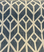 Waverly Key Elements Woven Fabric - Blue Embroidered Geometric, 56" Width (1 Yard)
