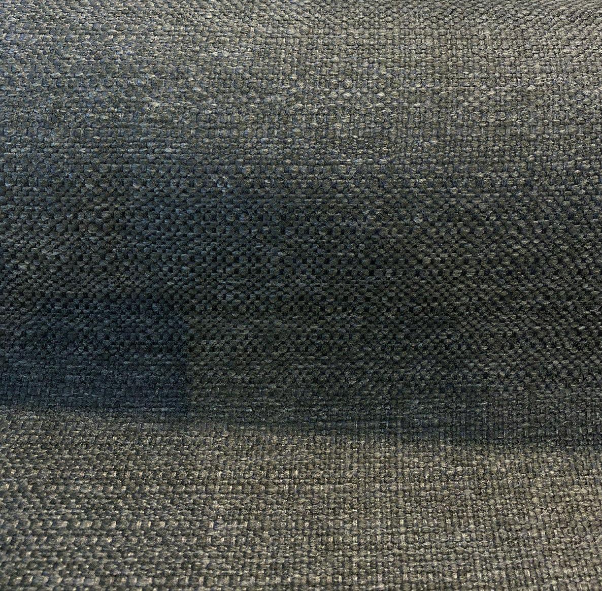 Sampson Chenille Polypropylene Fabric - Black Noir Solid Upholstery, 58" Width (1 Yard)