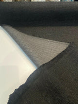 Sampson Chenille Polypropylene Fabric - Black Noir Solid Upholstery, 58" Width (1 Yard)
