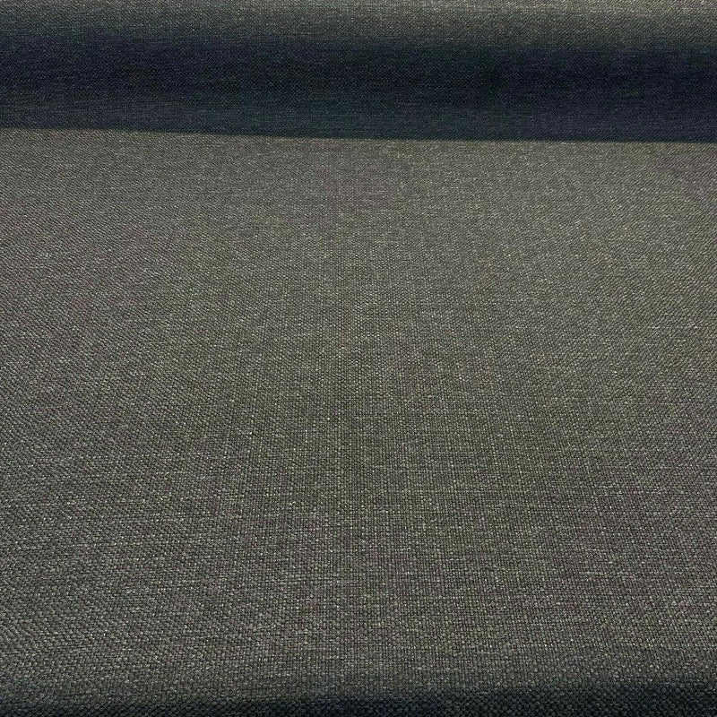 Sampson Chenille Polypropylene Fabric - Black Noir Solid Upholstery, 58" Width (1 Yard)