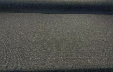 Sampson Chenille Polypropylene Fabric - Black Noir Solid Upholstery, 58" Width (1 Yard)