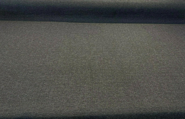Sampson Chenille Polypropylene Fabric - Black Noir Solid Upholstery, 58" Width (1 Yard)