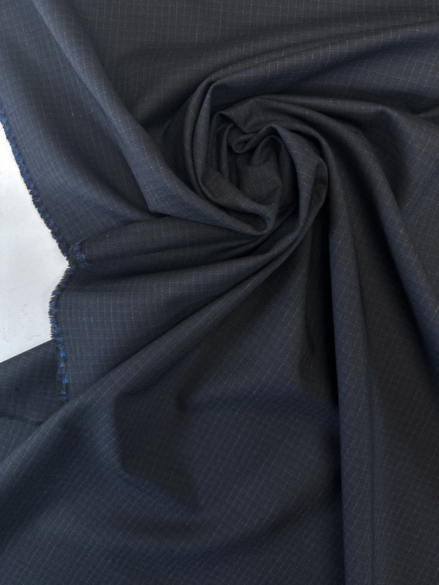 Cotton Polyamide Elastane Checked Fabric