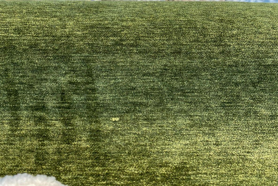 Lush Upholstery Soft Chenille Fabric - Spinach Green, 55" Width, Railroaded, 100% Polyester (1 Yard)