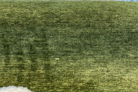 Lush Upholstery Soft Chenille Fabric - Spinach Green, 55" Width, Railroaded, 100% Polyester (1 Yard)