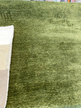 Lush Upholstery Soft Chenille Fabric - Spinach Green, 55" Width, Railroaded, 100% Polyester (1 Yard)