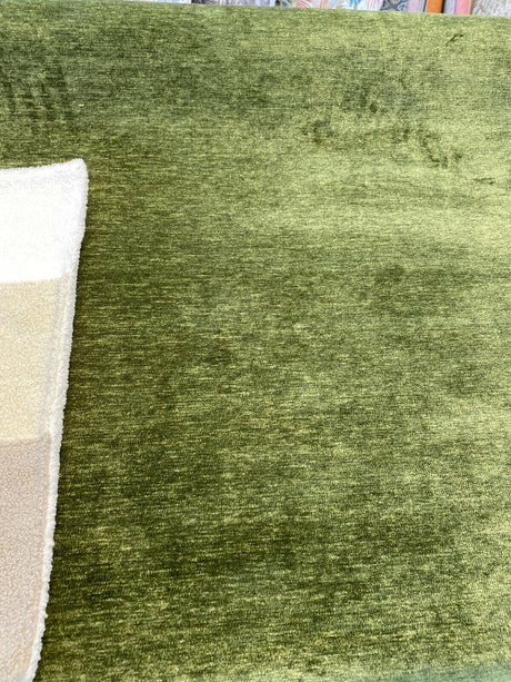Lush Upholstery Soft Chenille Fabric - Spinach Green, 55" Width, Railroaded, 100% Polyester (1 Yard)