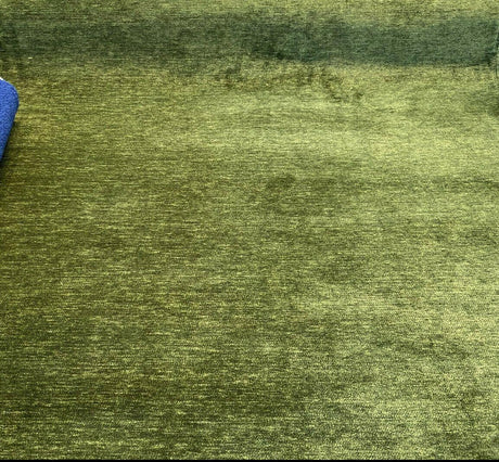 Lush Upholstery Soft Chenille Fabric - Spinach Green, 55" Width, Railroaded, 100% Polyester (1 Yard)