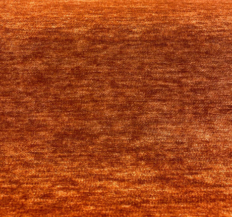 Lush Upholstery Soft Chenille Fabric - Orange Papaya, 55" Width, Railroaded (1 Yard)