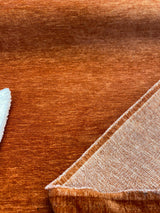 Lush Upholstery Soft Chenille Fabric - Orange Papaya, 55" Width, Railroaded (1 Yard)
