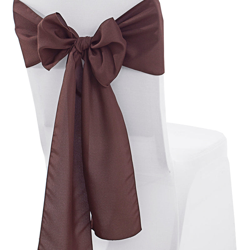 Polyester Chair Sash Sample 8x108 Chocolate