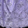 Yard - Beaded Bridal Lace Fabric Embroidered on 100% Polyester Satin - Ivory with Gold - 54"